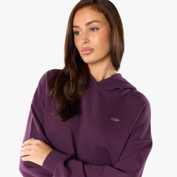 Essential Logo Hoodie Twinset | Plum