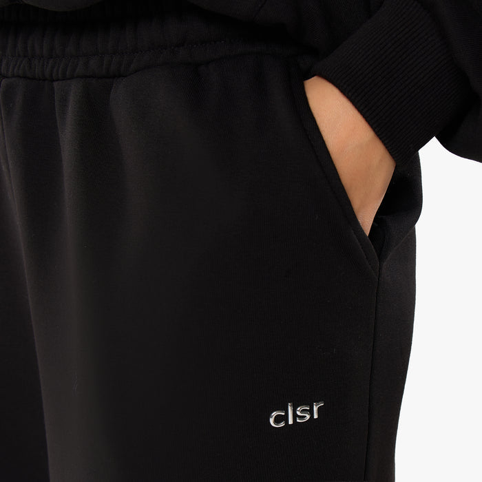 Essential Logo Sweatshirt Tracksuit | Black