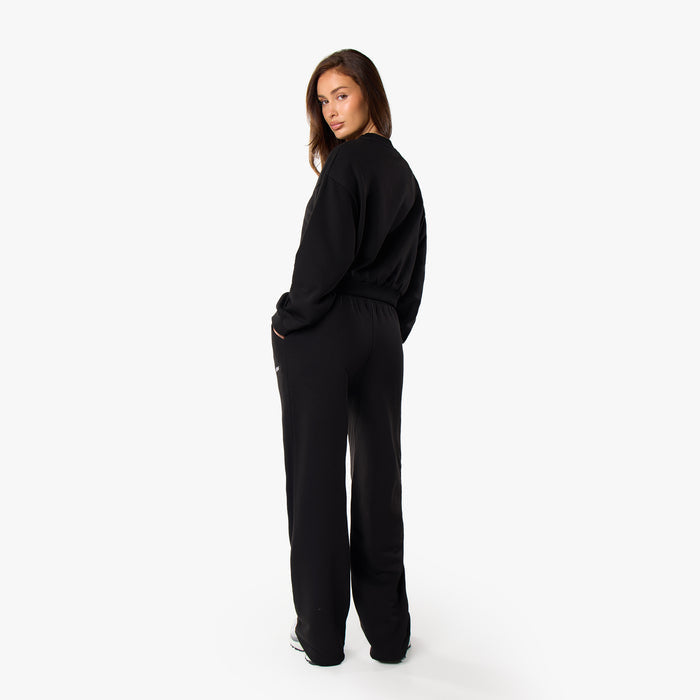 Essential Logo Sweatshirt Tracksuit | Black