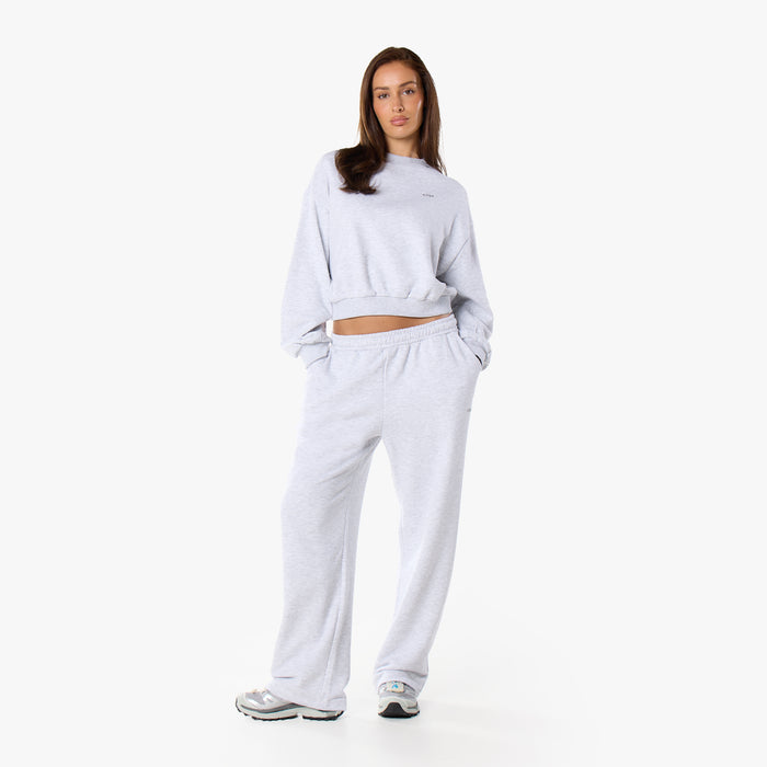 Essential Logo Sweatshirt Tracksuit | Grey Marl