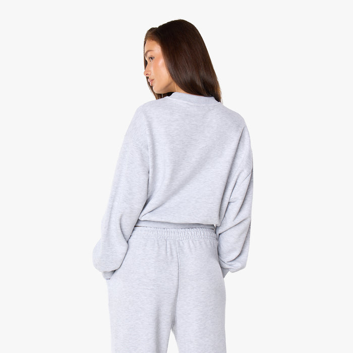 Essential Logo Sweatshirt Tracksuit | Grey Marl