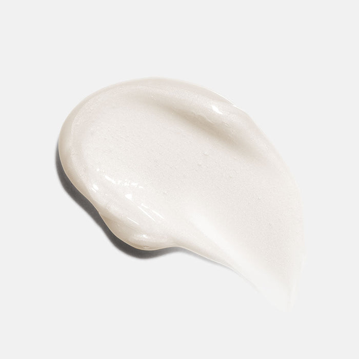 Smooth white cream texture of Eye Authority | HydroPeptide skincare product swatch, highlighting its moisturizing and nourishing qualities for delicate skin.
