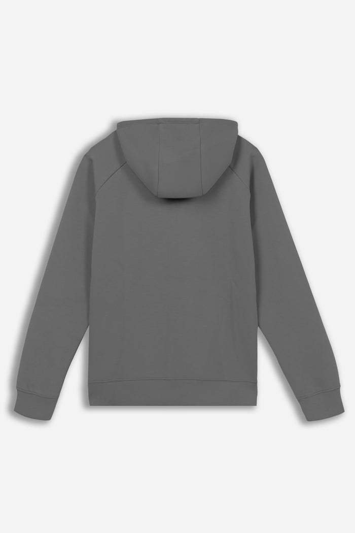 FELPA CON CAPPUCCIO E TASCHE GRIGIO SCURO