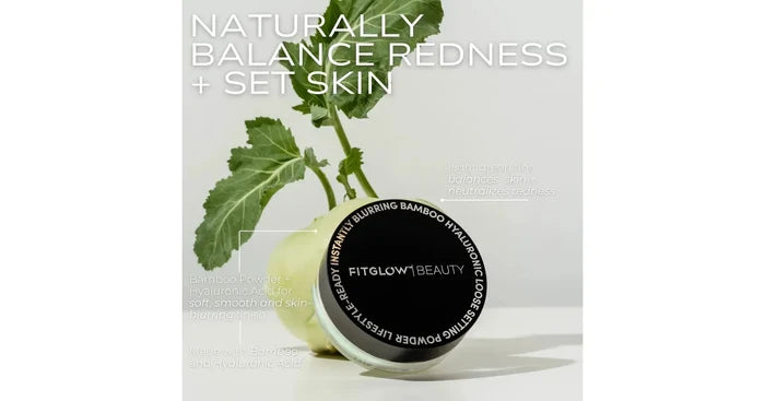 Fitglow Bamboo Hyaluronic Loose Setting Powder (9g) - Green