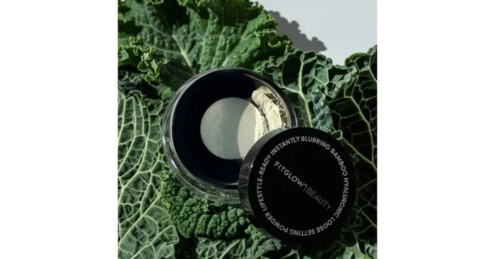 Fitglow Bamboo Hyaluronic Loose Setting Powder (9g) - Green