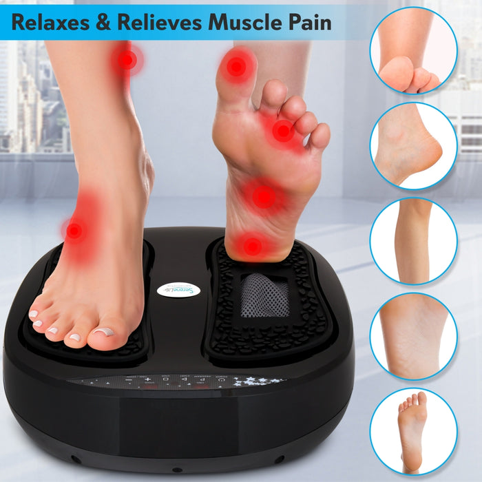Foot Massager - Relieves Muscle Pain, Adjustable Speed, Washable Pads