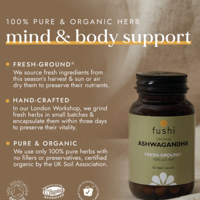 Fushi Organic Ashwagandha 60 Veg Caps