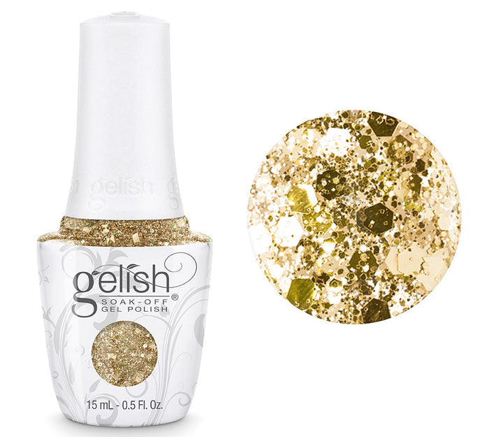 Gelish Professional Gel Polish All That Glitters Is Gold - Gold Glitter - 15ML