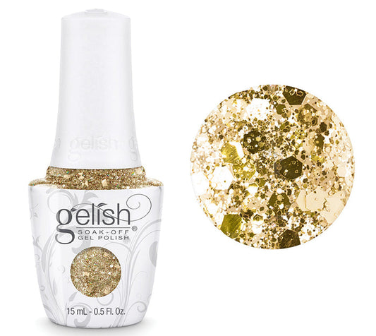 Gelish Professional Gel Polish All That Glitters Is Gold - Gold Glitter - 15ML