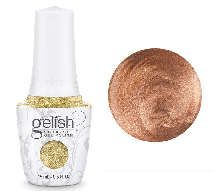 Gelish Professional Gel Polish Bronzed - Rose Gold Glitter - 15ML