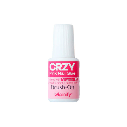 Glamify Crzyhold Pink Brush On Nail Glue 0.24oz/ 7g