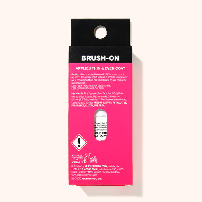 Glamify Crzyhold Pink Brush On Nail Glue 0.24oz/ 7g