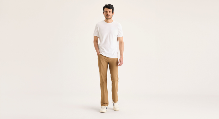 Front view of model wearing Otter Go Airweave 5-Pocket, Straight Fit.