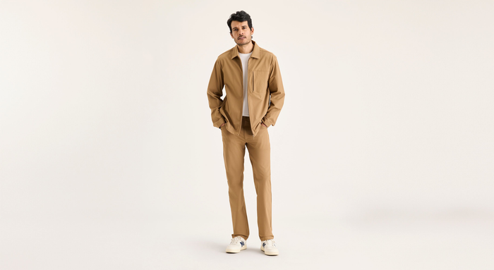 View of model wearing Otter Go Airweave 5-Pocket, Straight Fit.