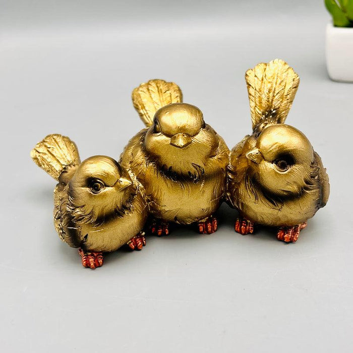 Gold Miniature Sparrow Ornament | Figurine