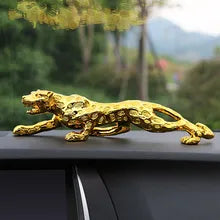 Golden Dotted Jaguar Statue | Figurine | Home Décor