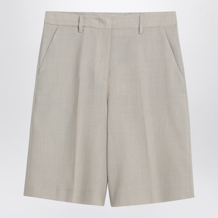 Shorts 40  IT Golden Goose - Beige mélange wool-blend bermuda Brand