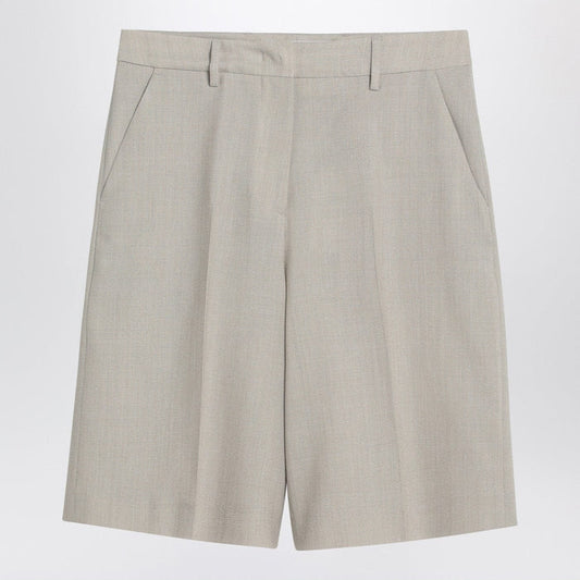 Shorts 40  IT Golden Goose - Beige mélange wool-blend bermuda Brand