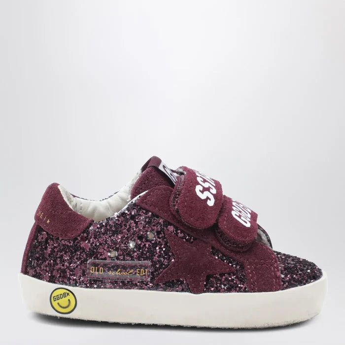 Golden Goose - Old School Sneakers in burgundy glitter Brand Shoes 20