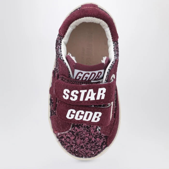 Golden Goose - Old School Sneakers in burgundy glitter
