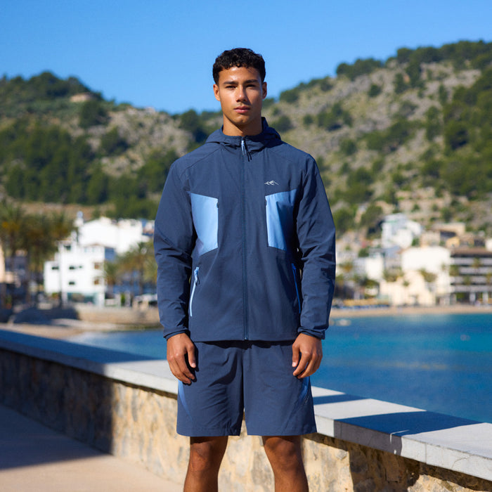 Gradient Motion Windbreaker Twinset | Navy/Blue