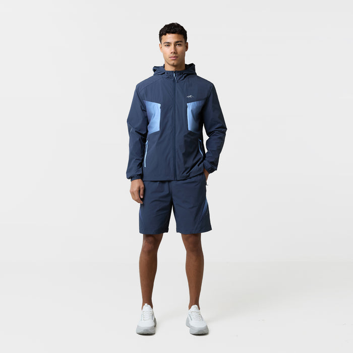 Gradient Motion Windbreaker Twinset | Navy/Blue