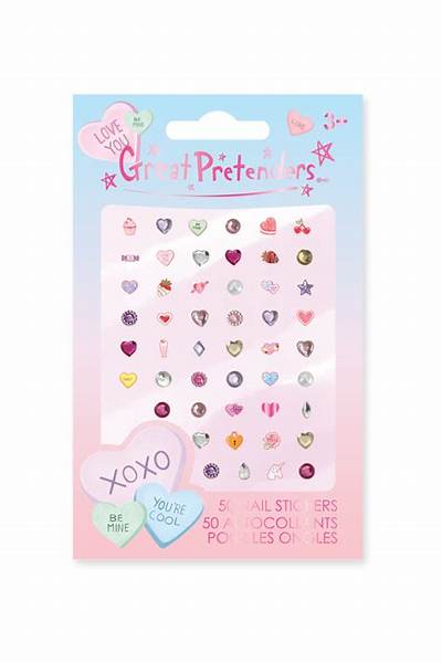 Great Pretenders Candy Heart Nail Stickers 50 Pce