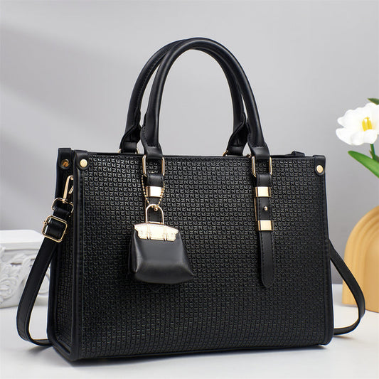 H1892 - Classic Fashion Textured Handbag