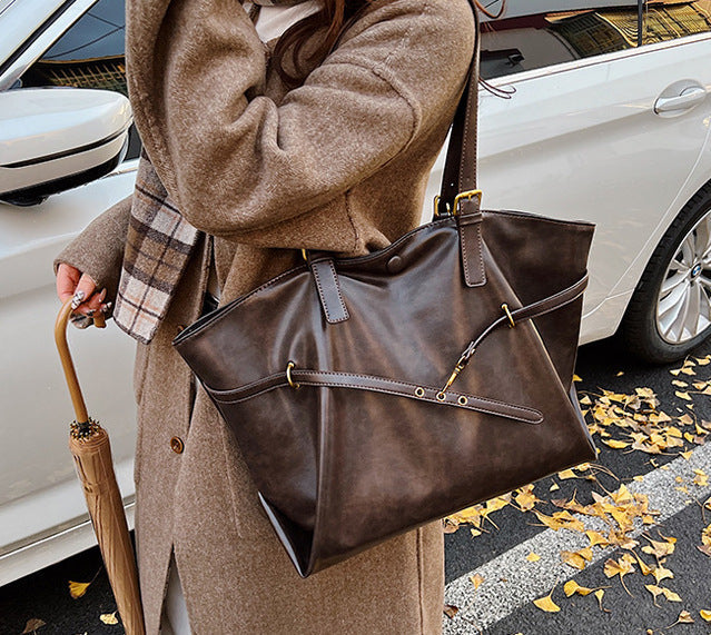 H2008 - Retro Simple Commuter Tote Bag