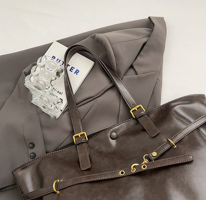 H2008 - Retro Simple Commuter Tote Bag