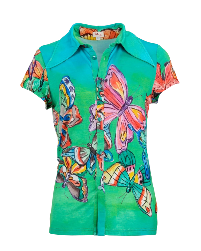 HEART Blue Bell blouse, multi