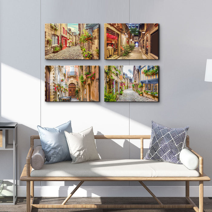 High Quality Art Print on Stretched Canvas of Four Pictures in Group