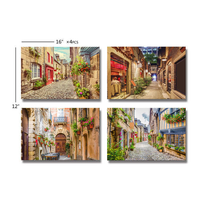 High Quality Art Print on Stretched Canvas of Four Pictures in Group