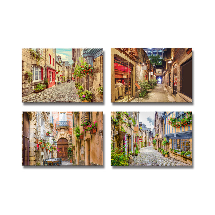 High Quality Art Print on Stretched Canvas of Four Pictures in Group