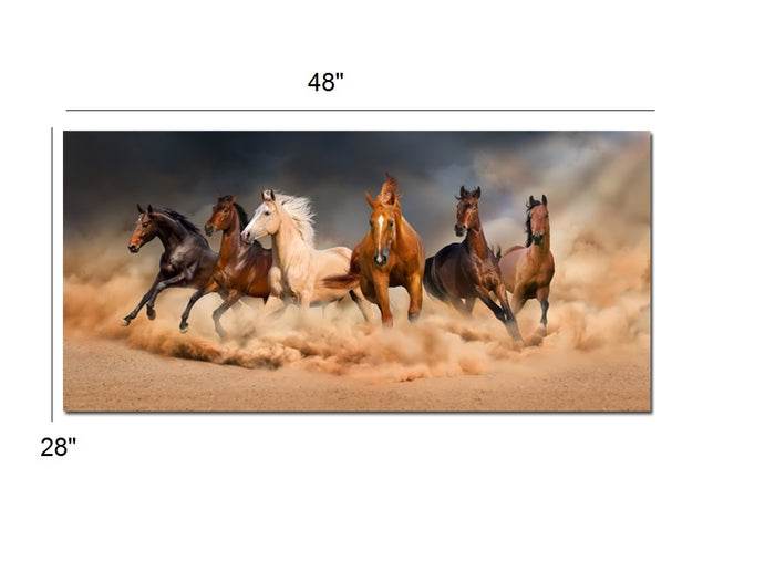 High Quality Art Print on Stretched Canvas of Horses