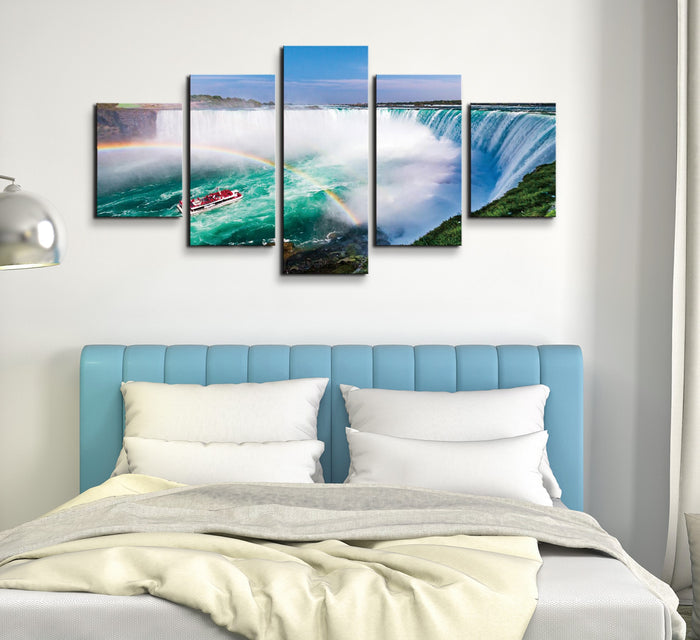 High Quality Art Print on Stretched Canvas of Niagra Falls View in Group