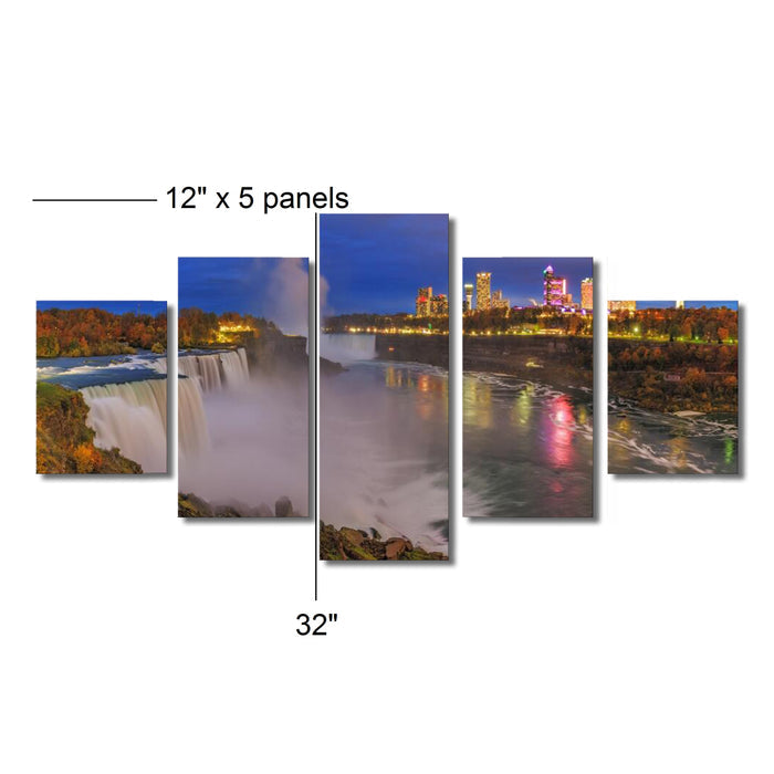High Quality Art Print on Stretched Canvas of Niagra Falls View in Group