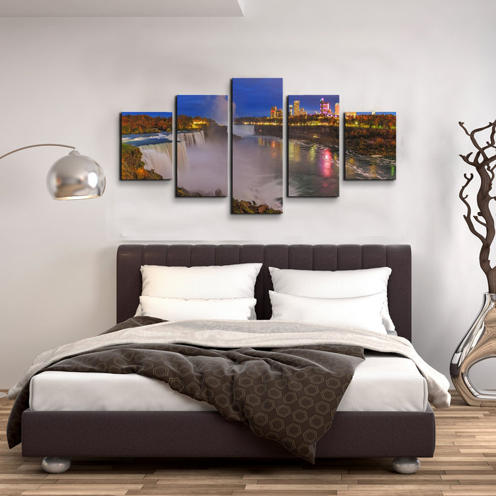 High Quality Art Print on Stretched Canvas of Niagra Falls View in Group