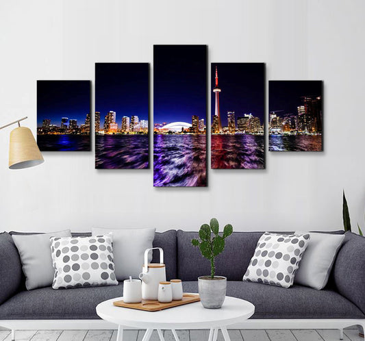 High Quality Art Print on Stretched Canvas of Toronto Skyline in Group