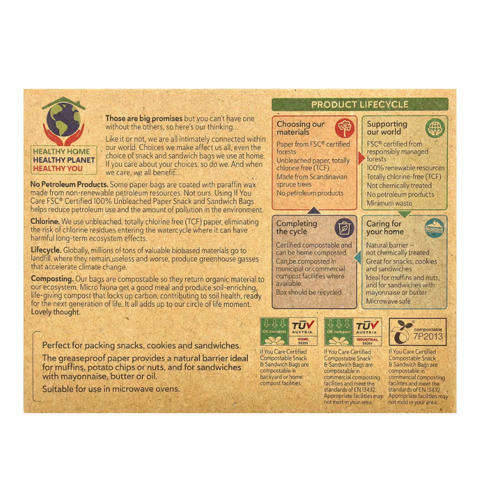 If You Care Sandwich Bags 48 Bags