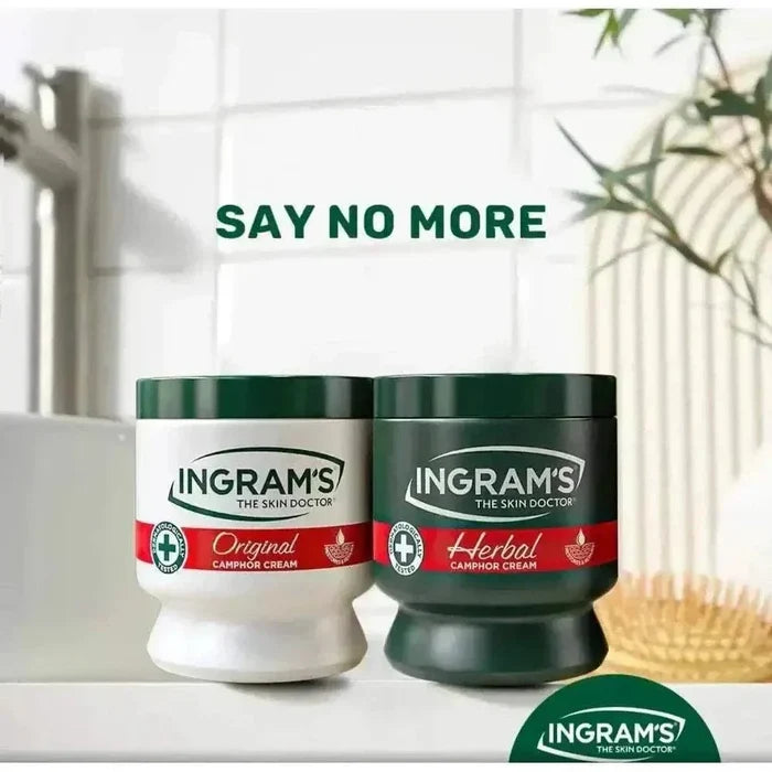 Ingrams Camphor Cream 450ml white soothing skin moisturizer for dryness redness irritation