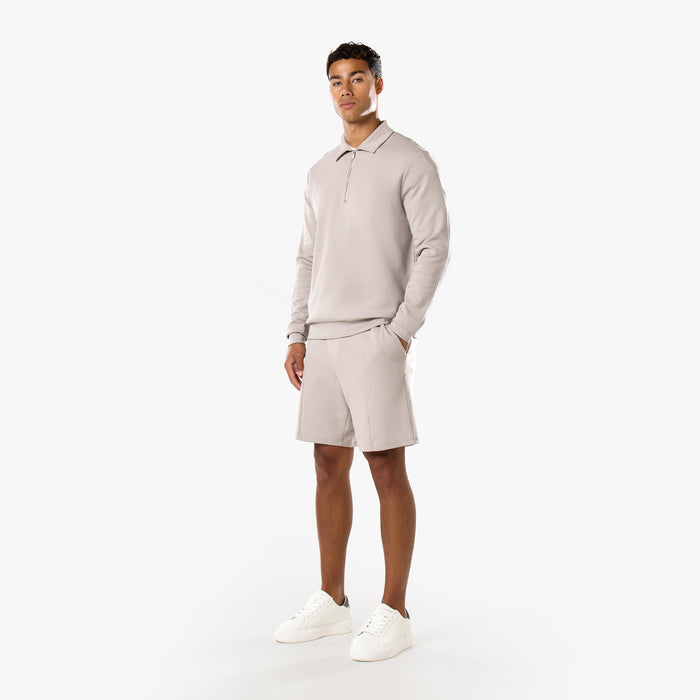 Interlock 1/4 Zip | Stone