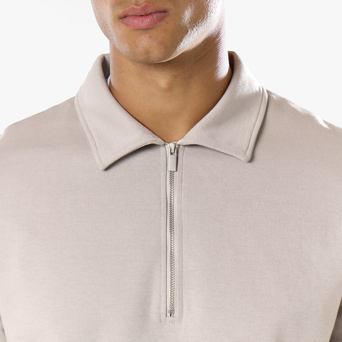 Interlock 1/4 Zip | Stone