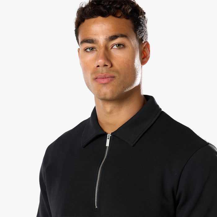 Interlock 1/4 Zip Tracksuit | Black