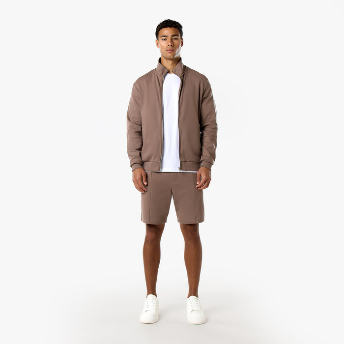 Interlock FZ Funnel Neck Twinset | Warm Brown