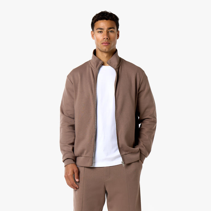 Interlock FZ Funnel Neck Twinset | Warm Brown