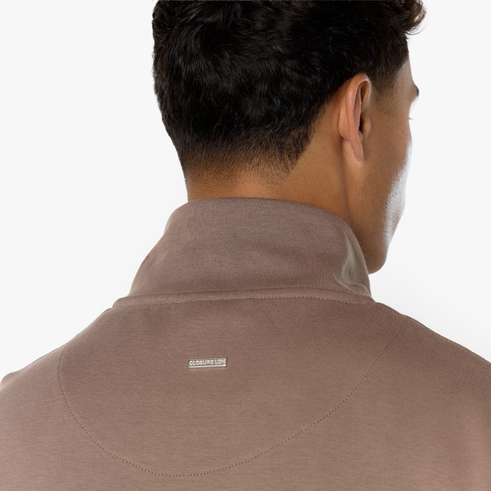 Interlock FZ Funnel Neck Twinset | Warm Brown