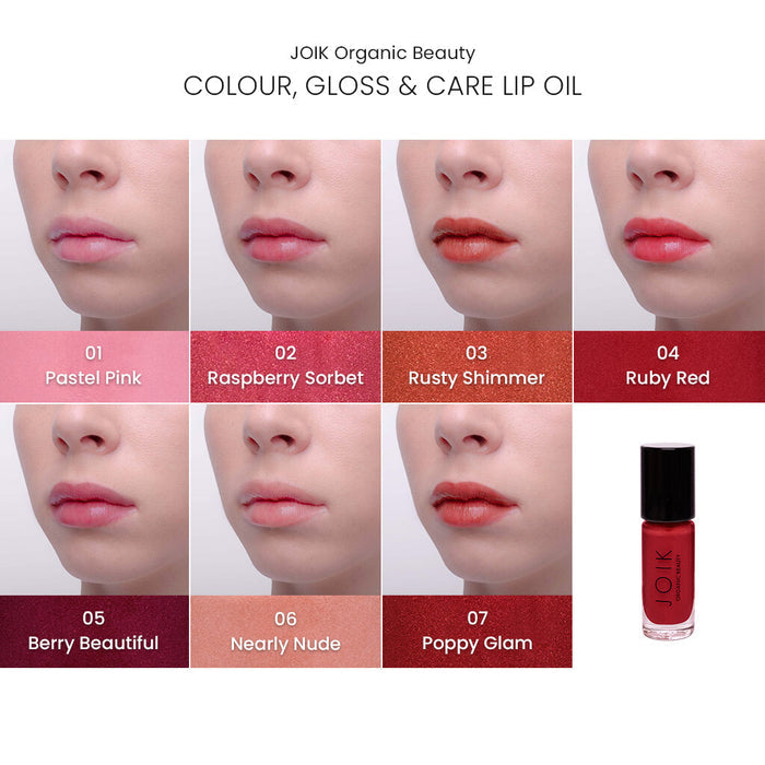 JOIK Organic Colour, Gloss & Care Lip Oil Sävyttävä Huuliöljy 4,5ml - 05 Berry Beautiful