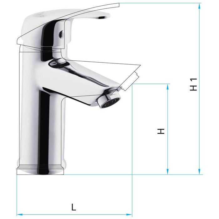 Reyhan Faucet Wash basin Mixer Tap - 9231302. - shopperskartuae