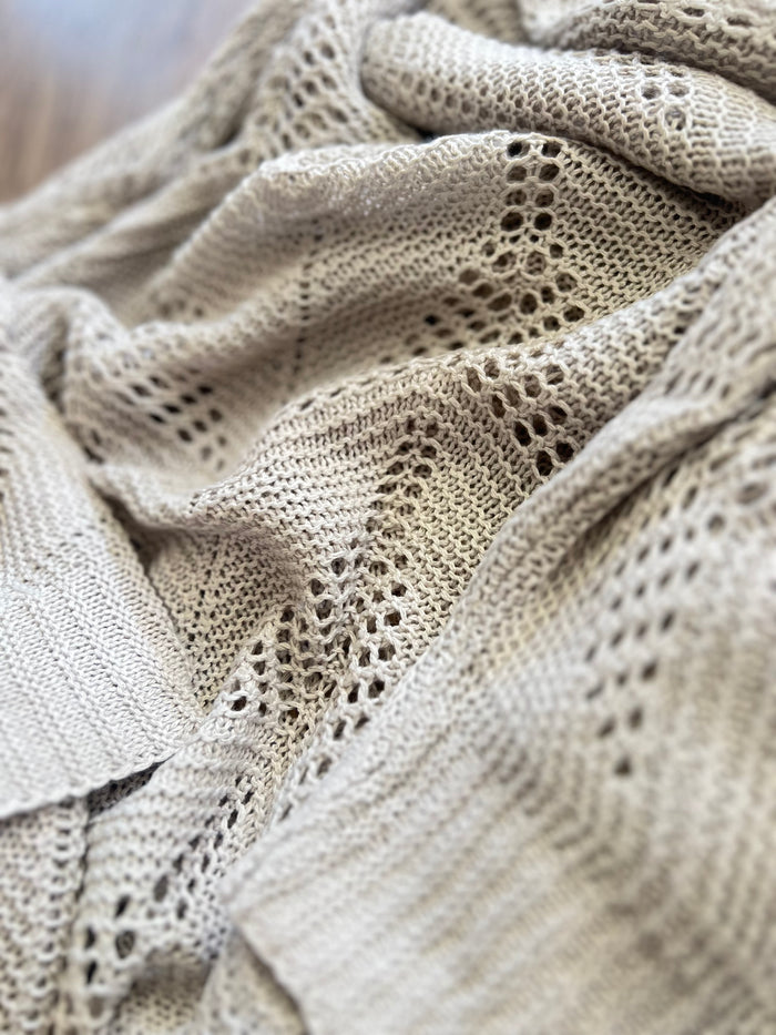Kenna Open Knit Top in Grey